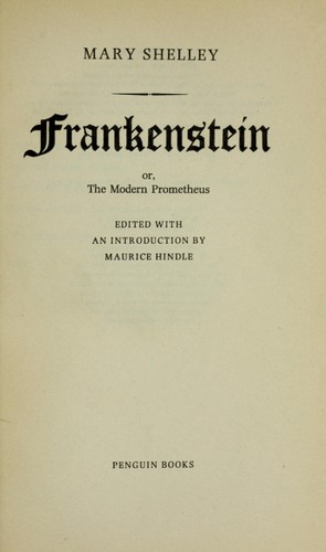 Mary Shelley: Frankenstein (1985, Penguin Books)